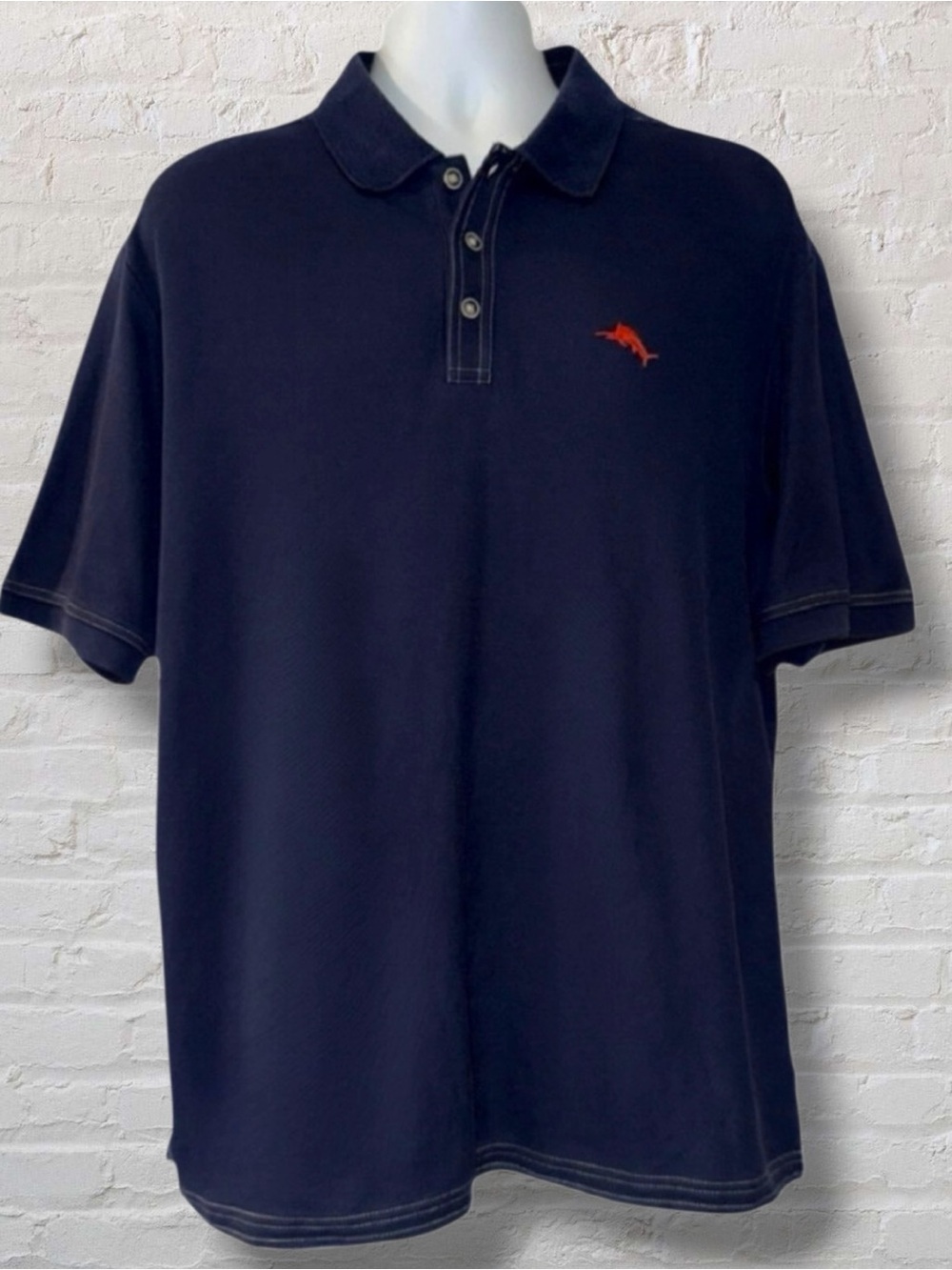 Tommy Bahama Men’s Polo Shirt Size XL Blue Supima Cotton Blend Short Sleeve
